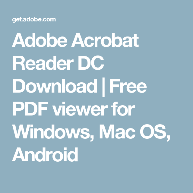 free adobe acrobat reader for mac os x